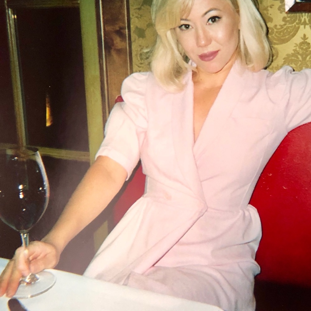 Vintage Pale Pink Wrap Dress
